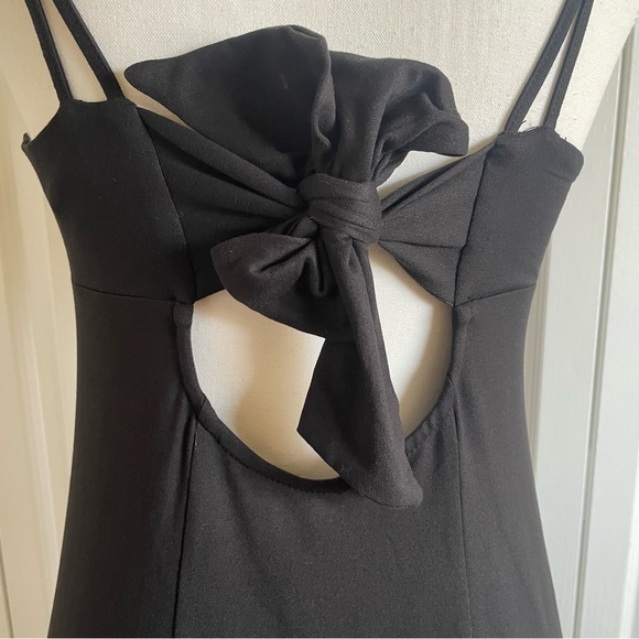 Whimsigoth Babydoll Slip Dress Women’s L Black Preppy Dark Romance Arna Midi - Picture 10 of 16